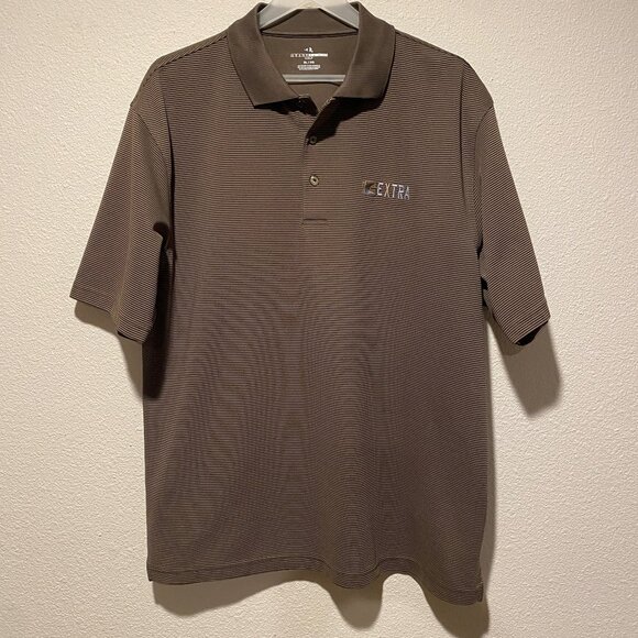 Grand Slam Golf Men's‎ XL Ribbed Brown Polo Shirt - Embroidered Logo - Picture 1 of 5